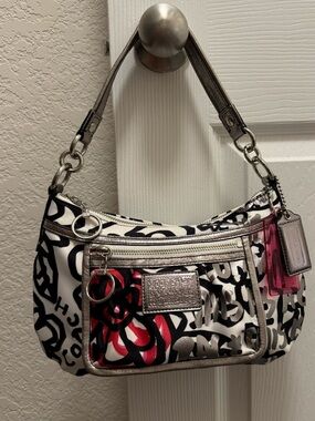 RARE Coach Poppy Floral Graffiti Glam Tote (14734)